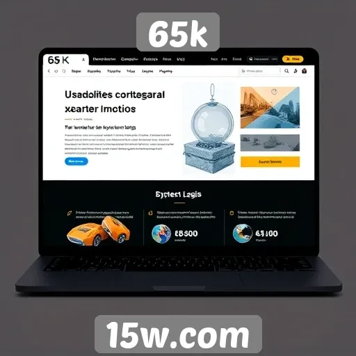 Análise da interface de usuário do site 65k